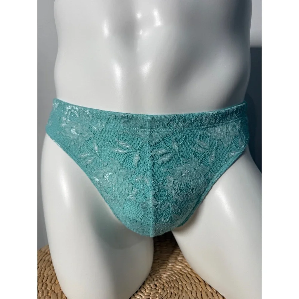 Cosabella Never‎ Say Never Capri Blue Lace Classic G-String Thong size L